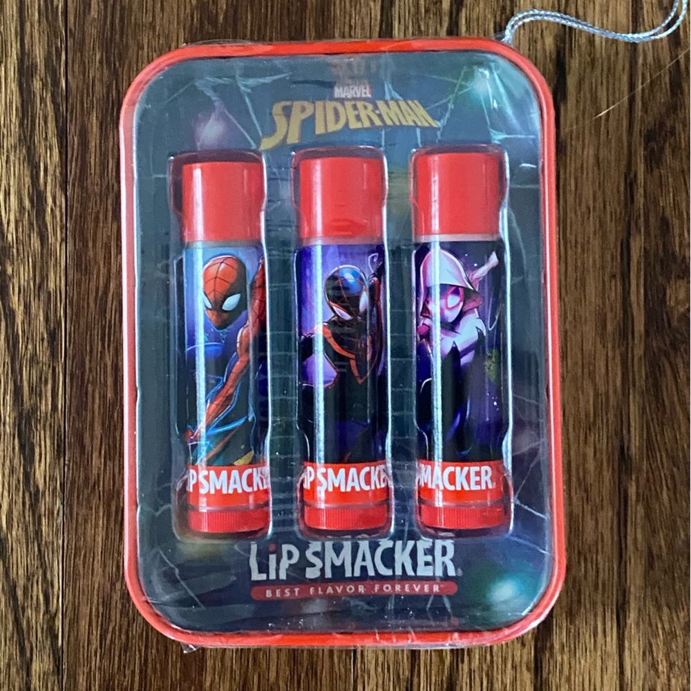NIB Lip Smacker Marvel Spider-Man‎ Lip Balm Lip Collection Gift Tin Set